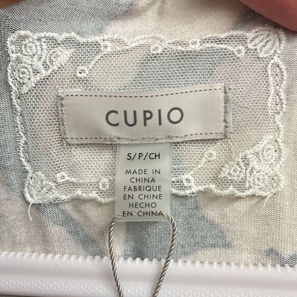 NWT Cupio women small blouse, bohemian lace trim bell sleeve boho, hippie - Picture 2 of 8